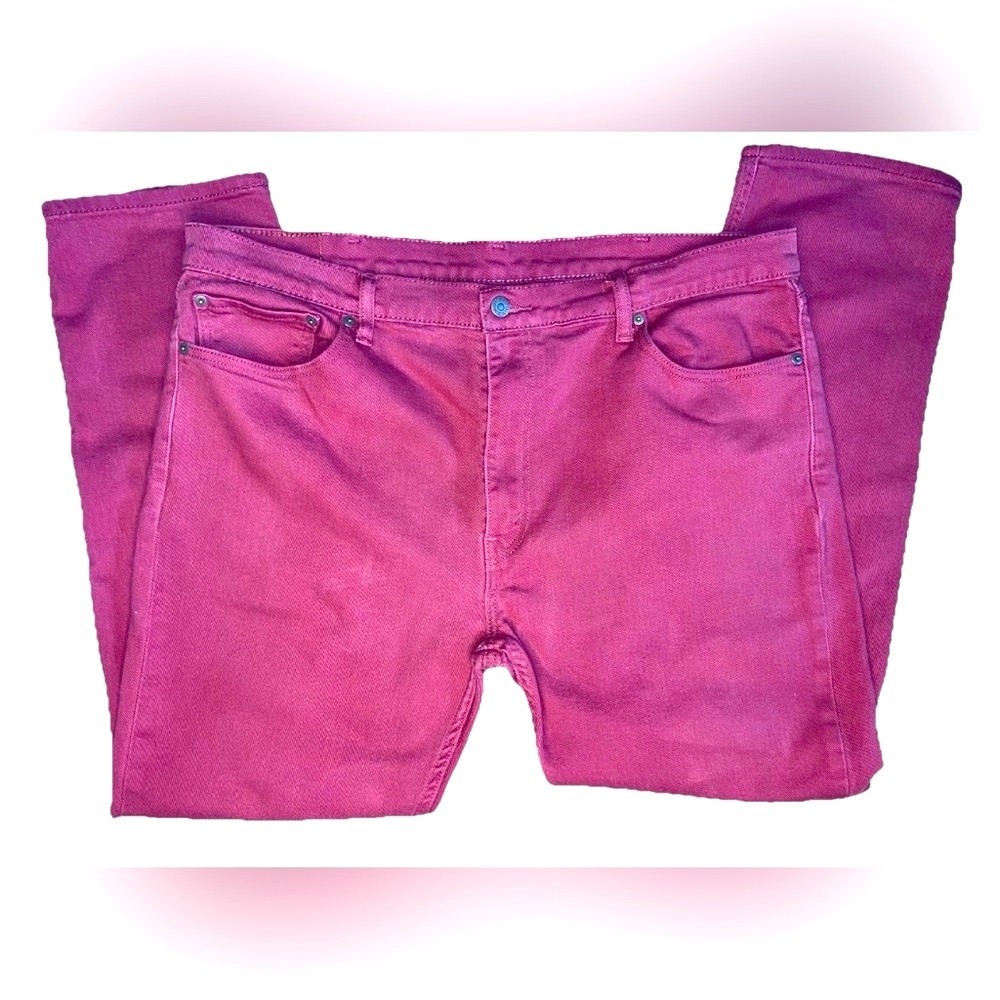 NWOT Levi's Pink/Red Jeans White Tab
511 Size 42/30 Men's